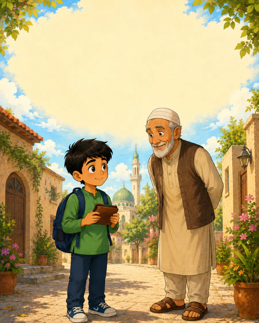 Yusuf sees a small wallet on the road while walking home from school.